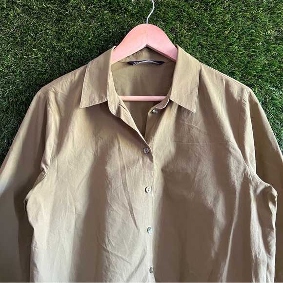 Zara Cropped Button Up Collared Shirt - Picture 3 of 5